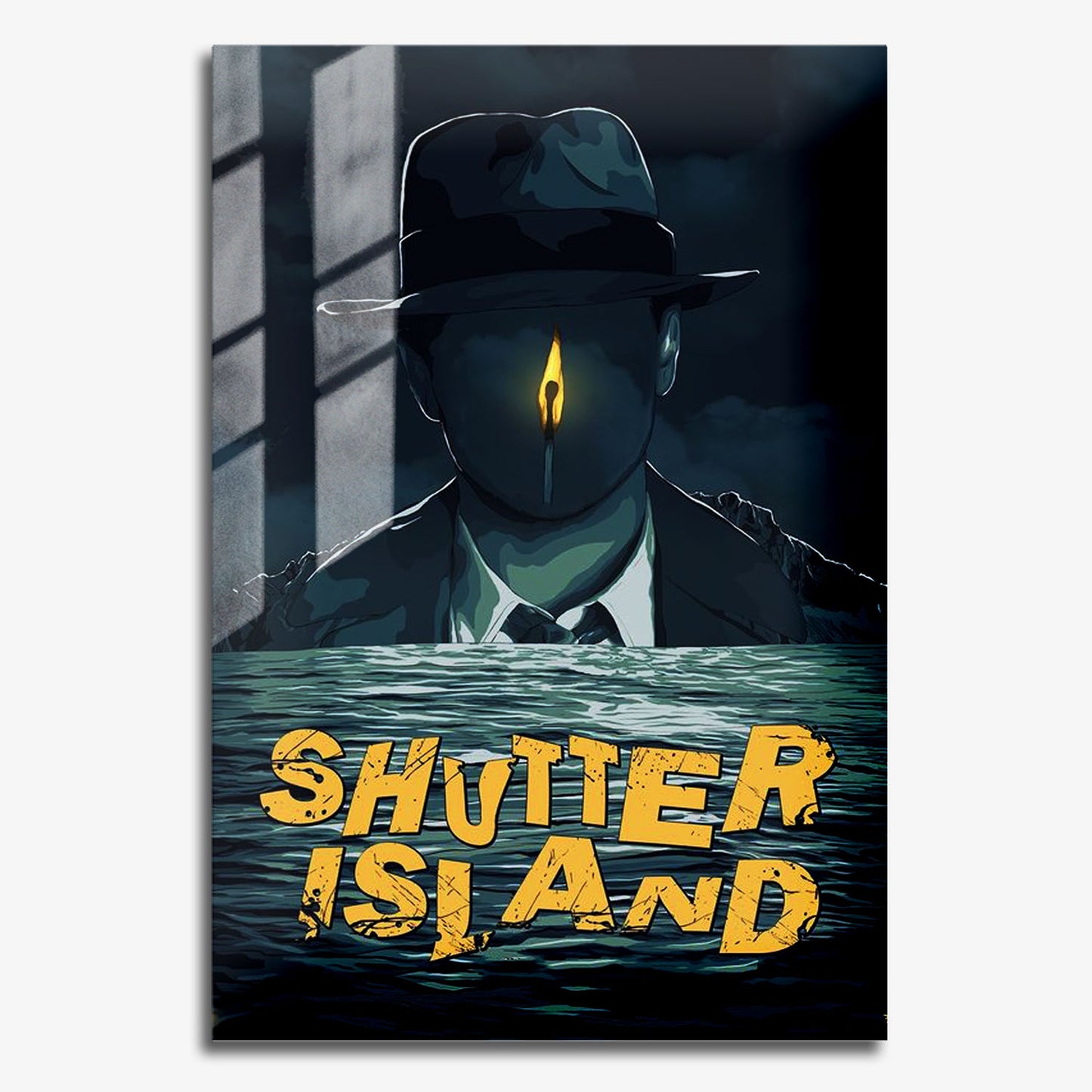 Flex Designs Metal Poster Shutter Island Cover 11 x 17" Home Goods - Movie 2010 Movie Metal Poster
