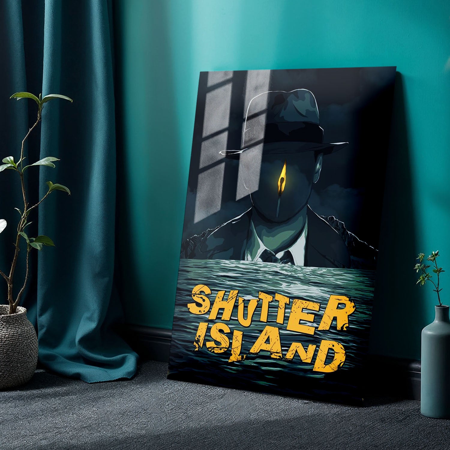 Flex Designs Metal Poster Shutter Island Cover 24 x 36" Home Goods - Movie 2010 Movie Metal Poster