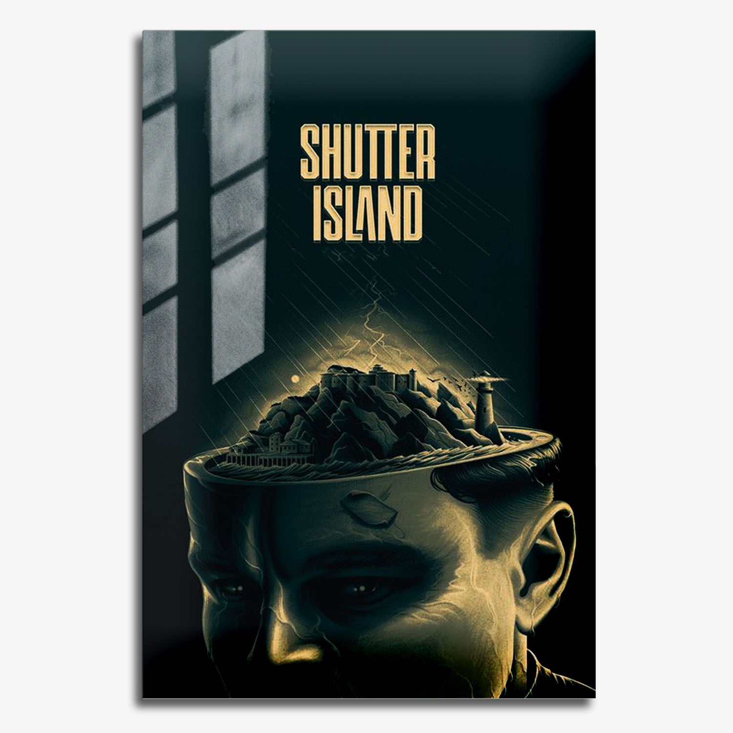 Flex Designs Metal Poster Shutter Island Drawing 11 x 17" Home Goods - Movie 2010 Movie Metal Poster