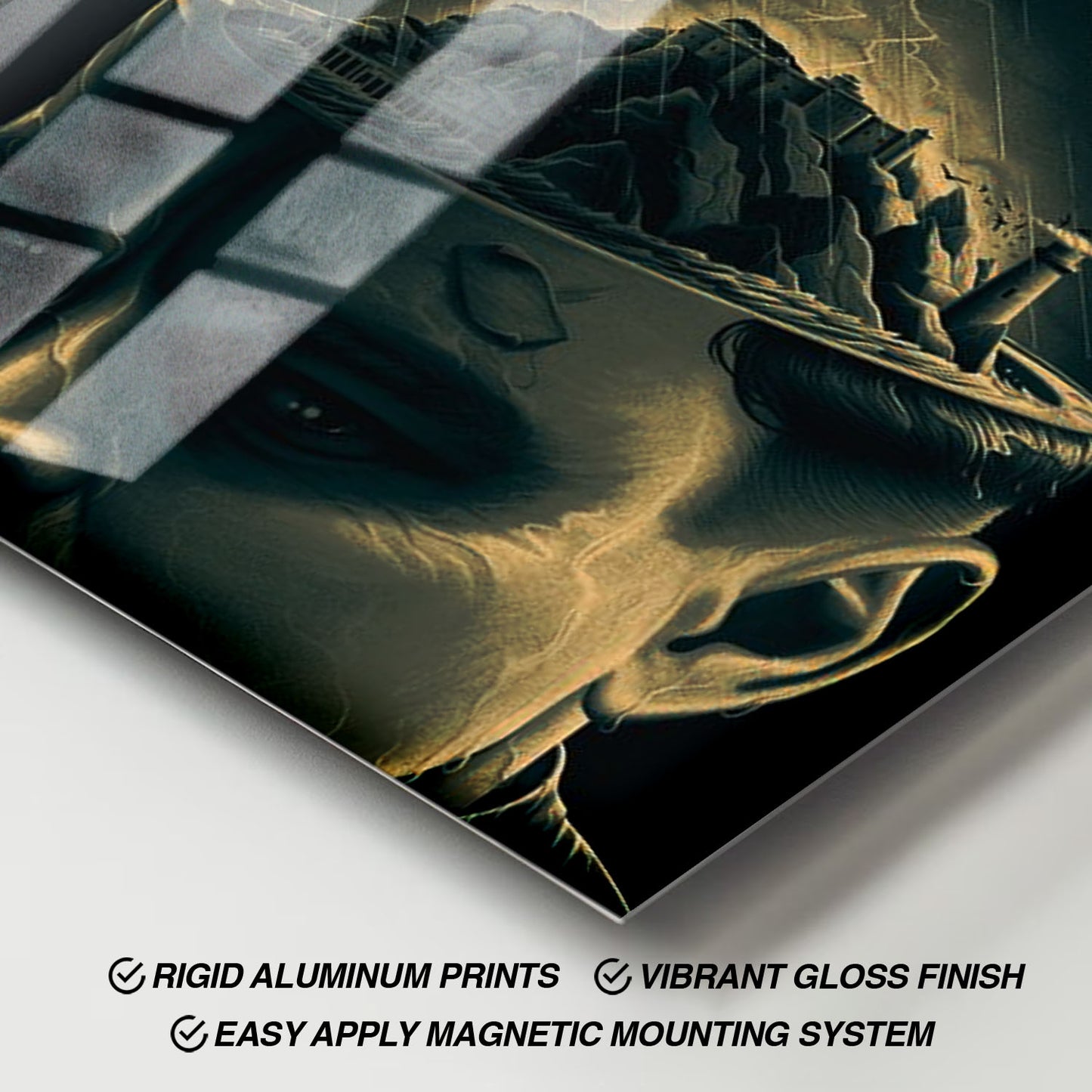 Flex Designs Metal Poster Shutter Island Drawing 11 x 17" Home Goods - Movie 2010 Movie Metal Poster