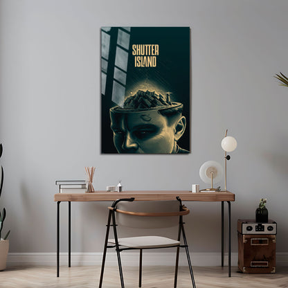 Flex Designs Metal Poster Shutter Island Drawing 5 x 7" Home Goods - Movie 2010 Movie Metal Poster