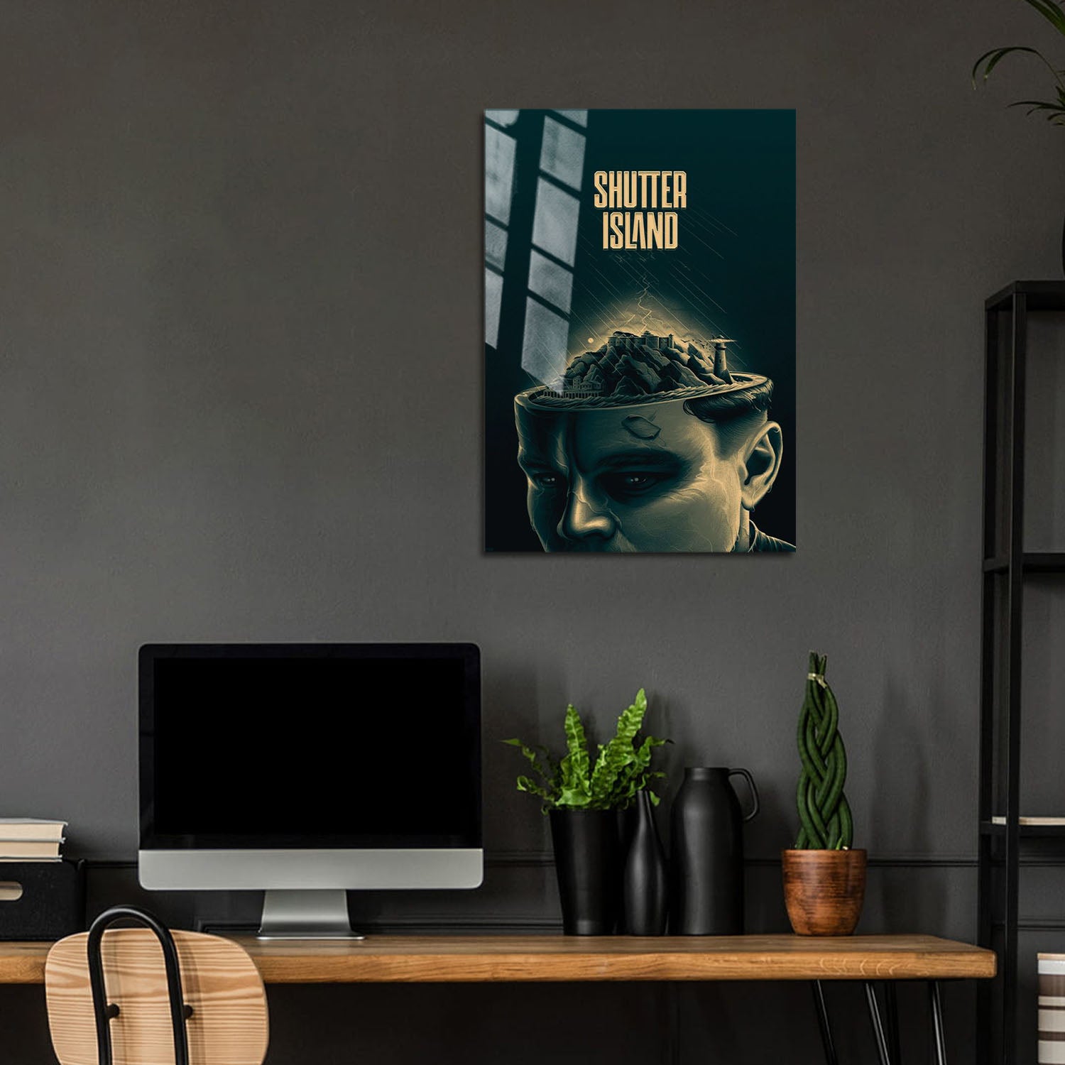 Flex Designs Metal Poster Shutter Island Drawing 24 x 36" Home Goods - Movie 2010 Movie Metal Poster