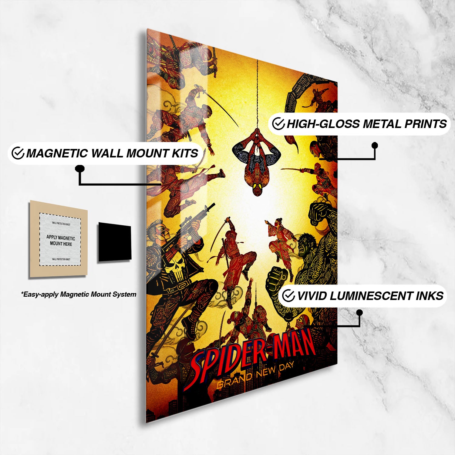 Flex Designs Metal Poster SpiderMan Brand New Day Alternate 16 x 24" Home Goods - Movie 2026 Movie Metal Poster