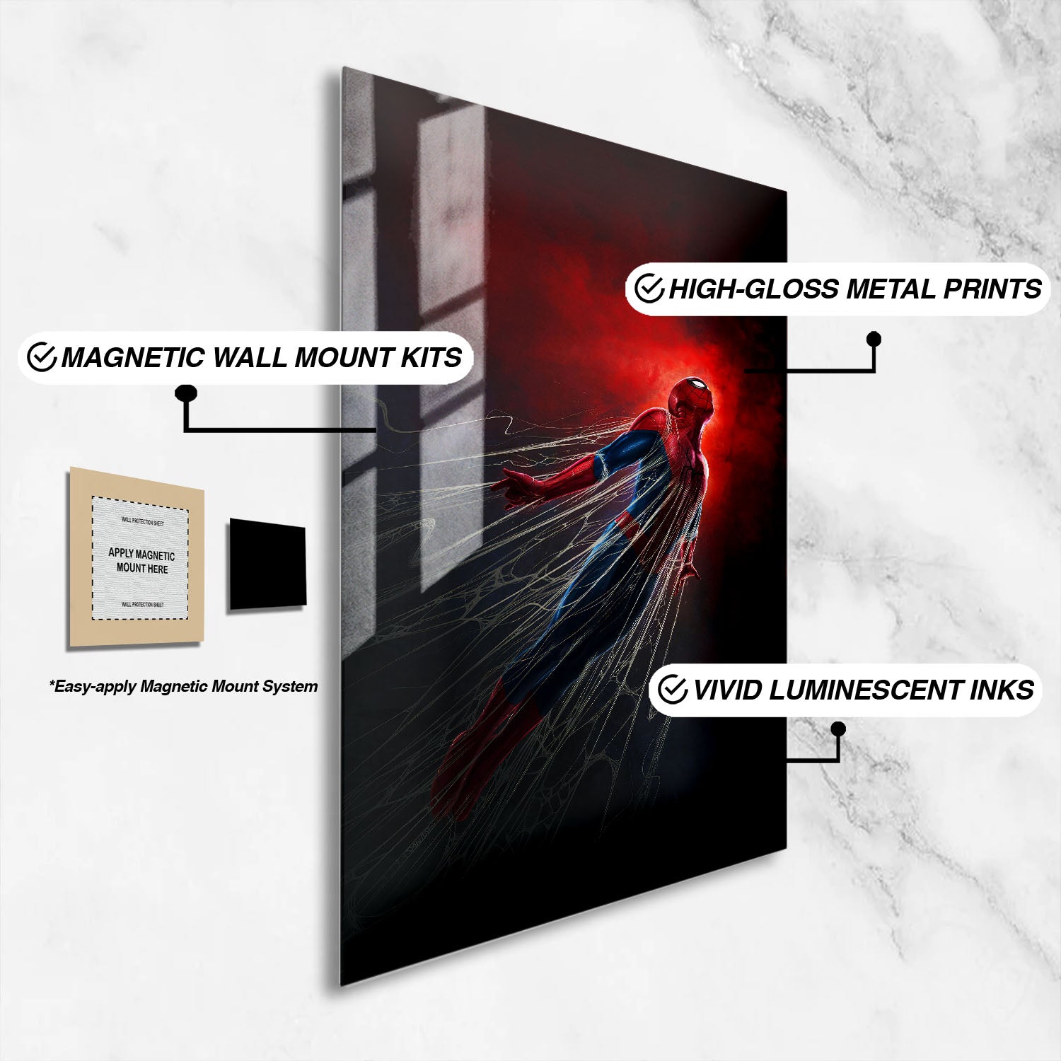 Flex Designs Metal Poster SpiderMan Brand New Day Key Visual 16 x 24" Home Goods - Movie 2026 Movie Metal Poster