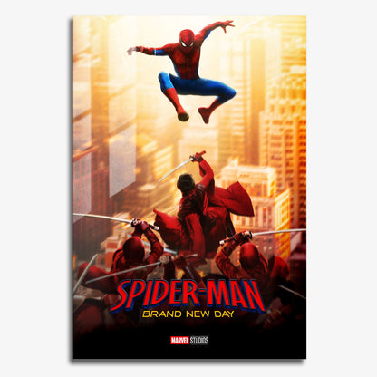 Flex Designs Metal Poster SpiderMan Brand New Day Theatrical 11 x 17" Home Goods - Movie 2026 Movie Metal Poster