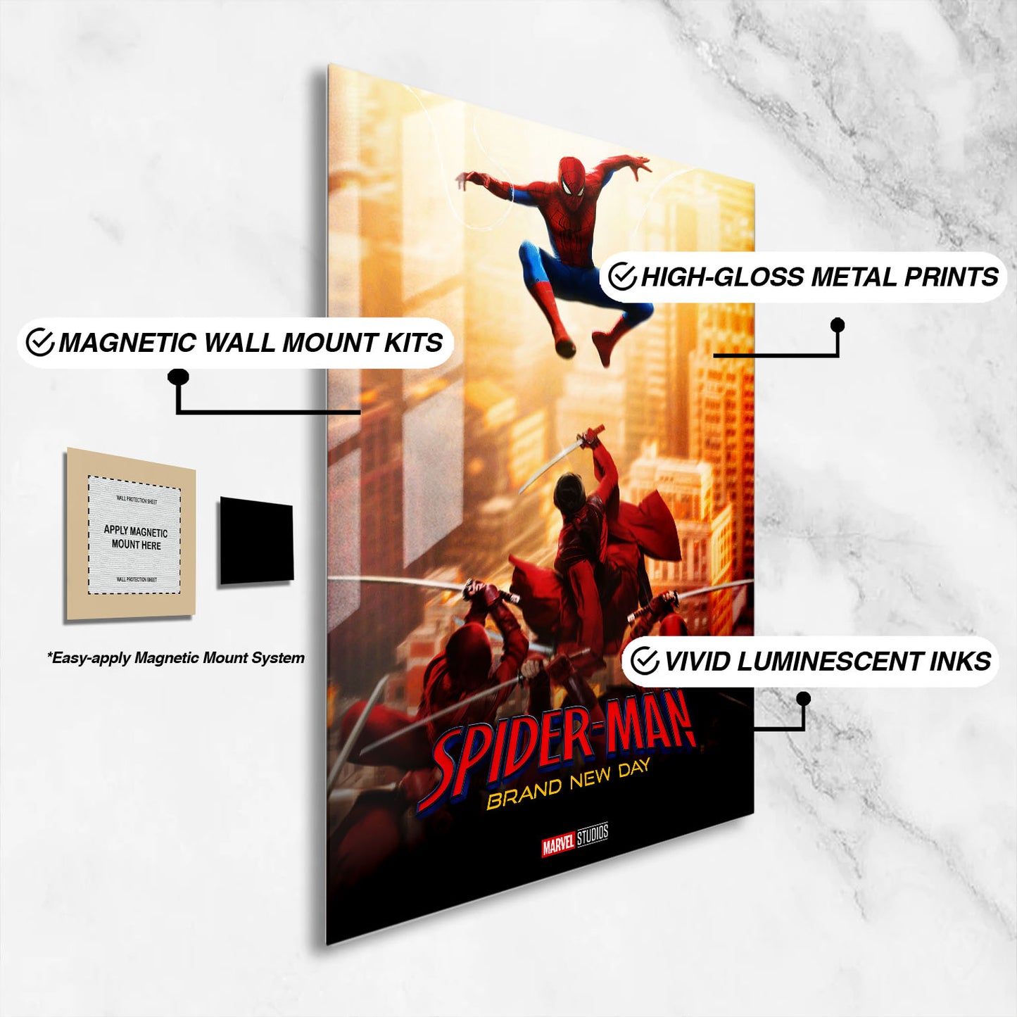 Flex Designs Metal Poster SpiderMan Brand New Day Theatrical 16 x 24" Home Goods - Movie 2026 Movie Metal Poster