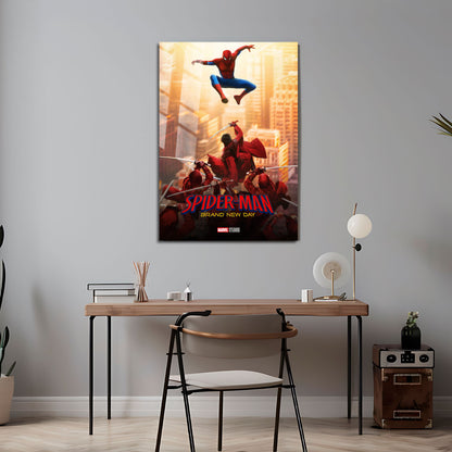 Flex Designs Metal Poster SpiderMan Brand New Day Theatrical 5 x 7" Home Goods - Movie 2026 Movie Metal Poster