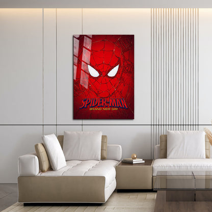 Flex Designs Metal Poster SpiderMan Brand New Day Face 16 x 24" Home Goods - Movie 2026 Movie Metal Poster