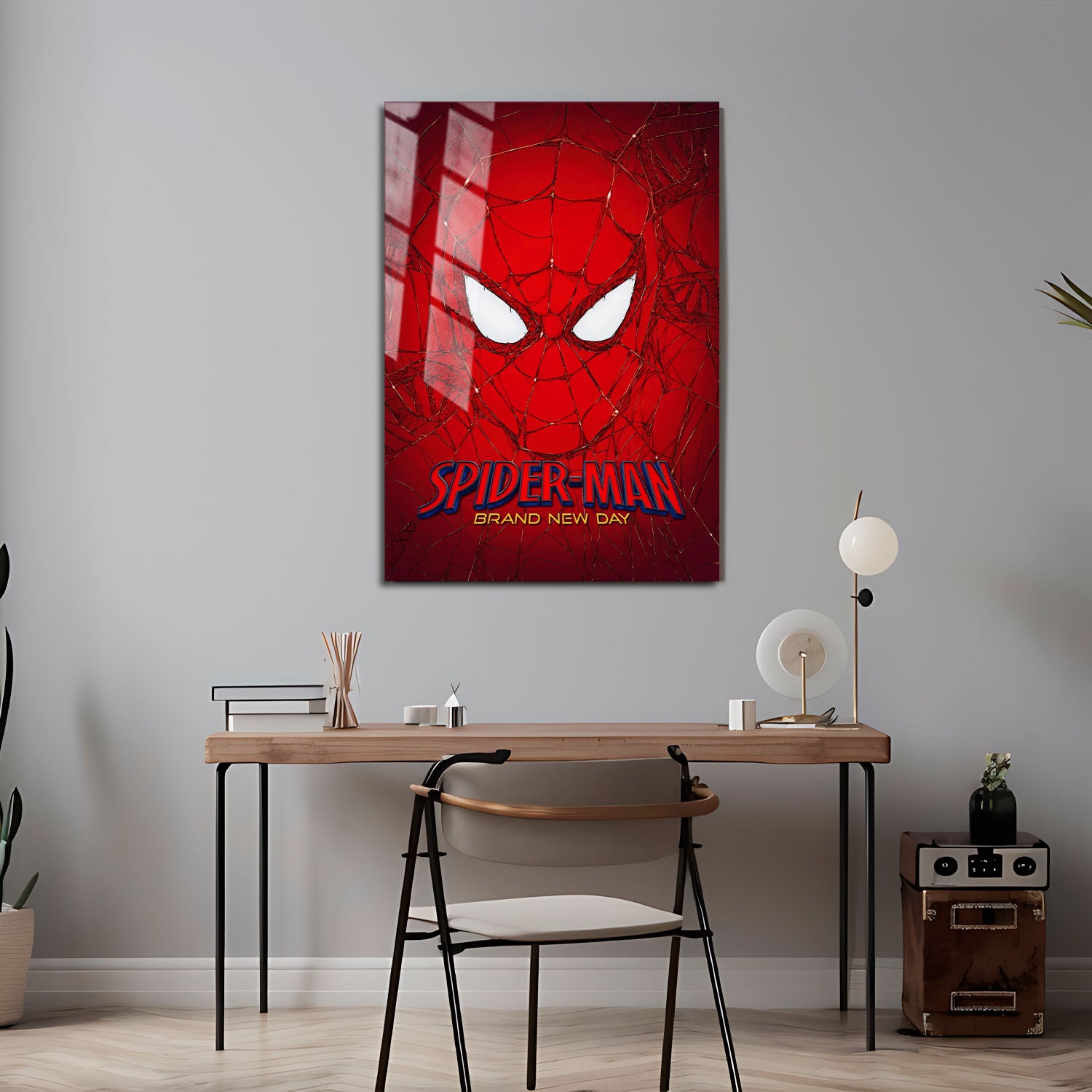 Flex Designs Metal Poster SpiderMan Brand New Day Face 5 x 7" Home Goods - Movie 2026 Movie Metal Poster