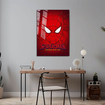 Flex Designs Metal Poster SpiderMan Brand New Day Face 5 x 7" Home Goods - Movie 2026 Movie Metal Poster