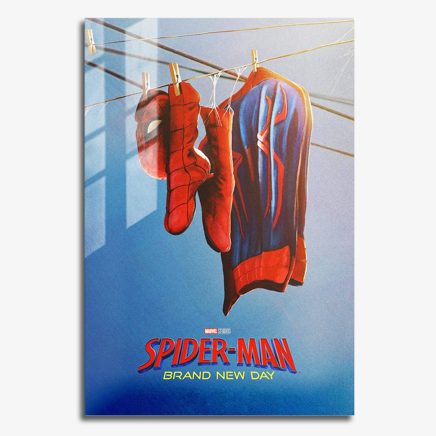Flex Designs Metal Poster SpiderMan Brand New Day Suit 11 x 17" Home Goods - Movie 2026 Movie Metal Poster