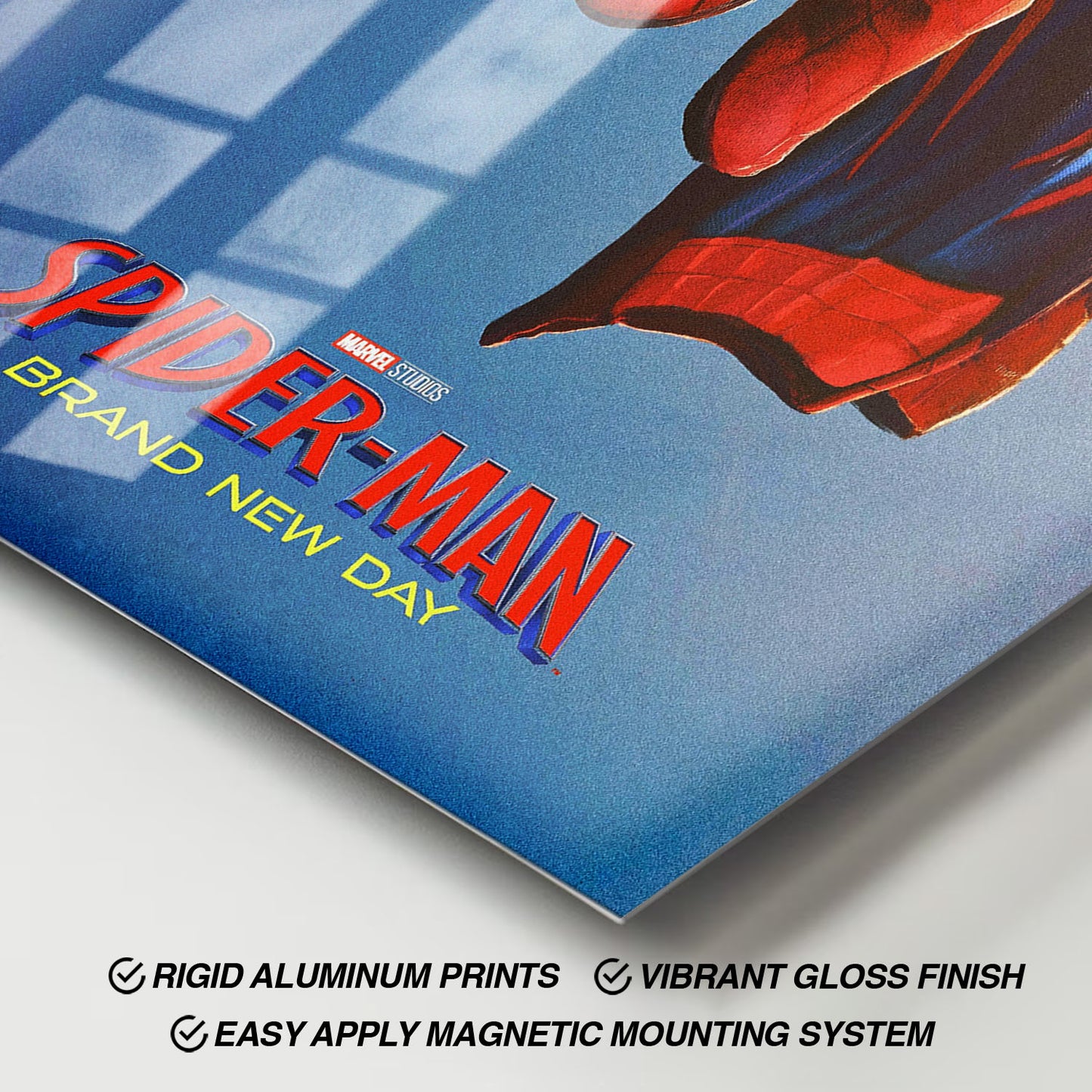 Flex Designs Metal Poster SpiderMan Brand New Day Suit 11 x 17" Home Goods - Movie 2026 Movie Metal Poster