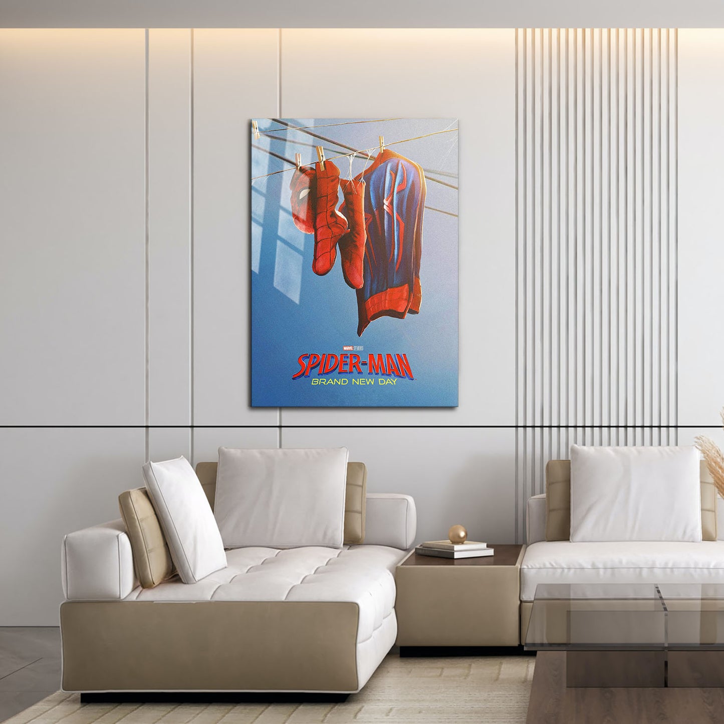 Flex Designs Metal Poster SpiderMan Brand New Day Suit 16 x 24" Home Goods - Movie 2026 Movie Metal Poster