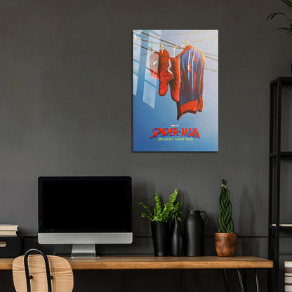 Flex Designs Metal Poster SpiderMan Brand New Day Suit 24 x 36" Home Goods - Movie 2026 Movie Metal Poster