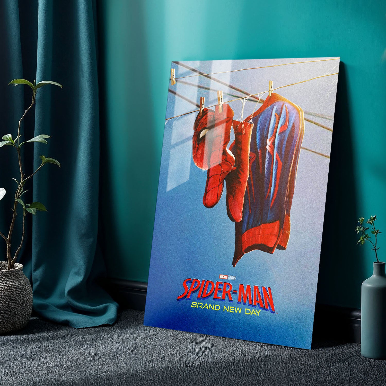 Flex Designs Metal Poster SpiderMan Brand New Day Suit 24 x 36" Home Goods - Movie 2026 Movie Metal Poster