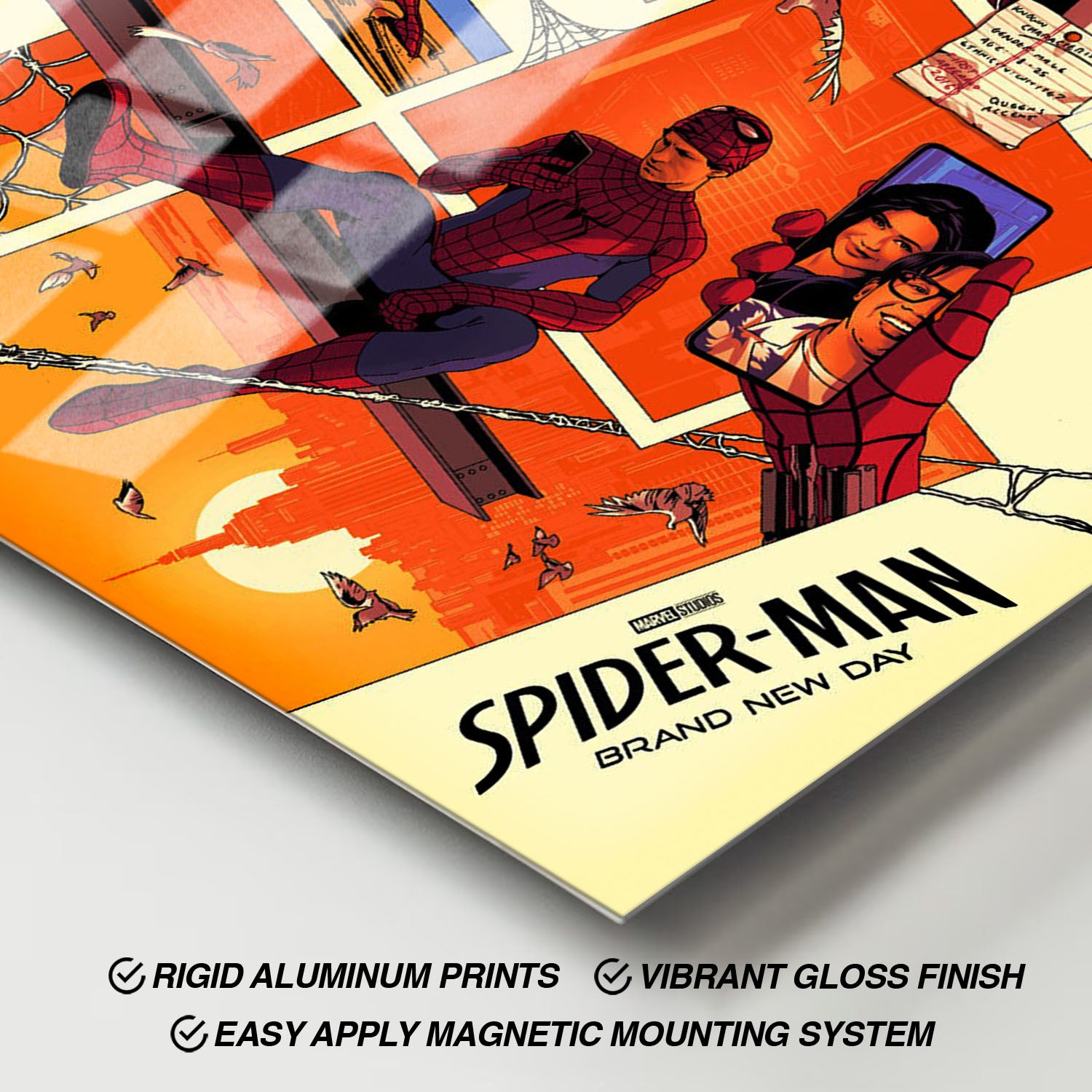 Flex Designs Metal Poster SpiderMan Brand New Day World 11 x 17" Home Goods - Movie 2026 Movie Metal Poster