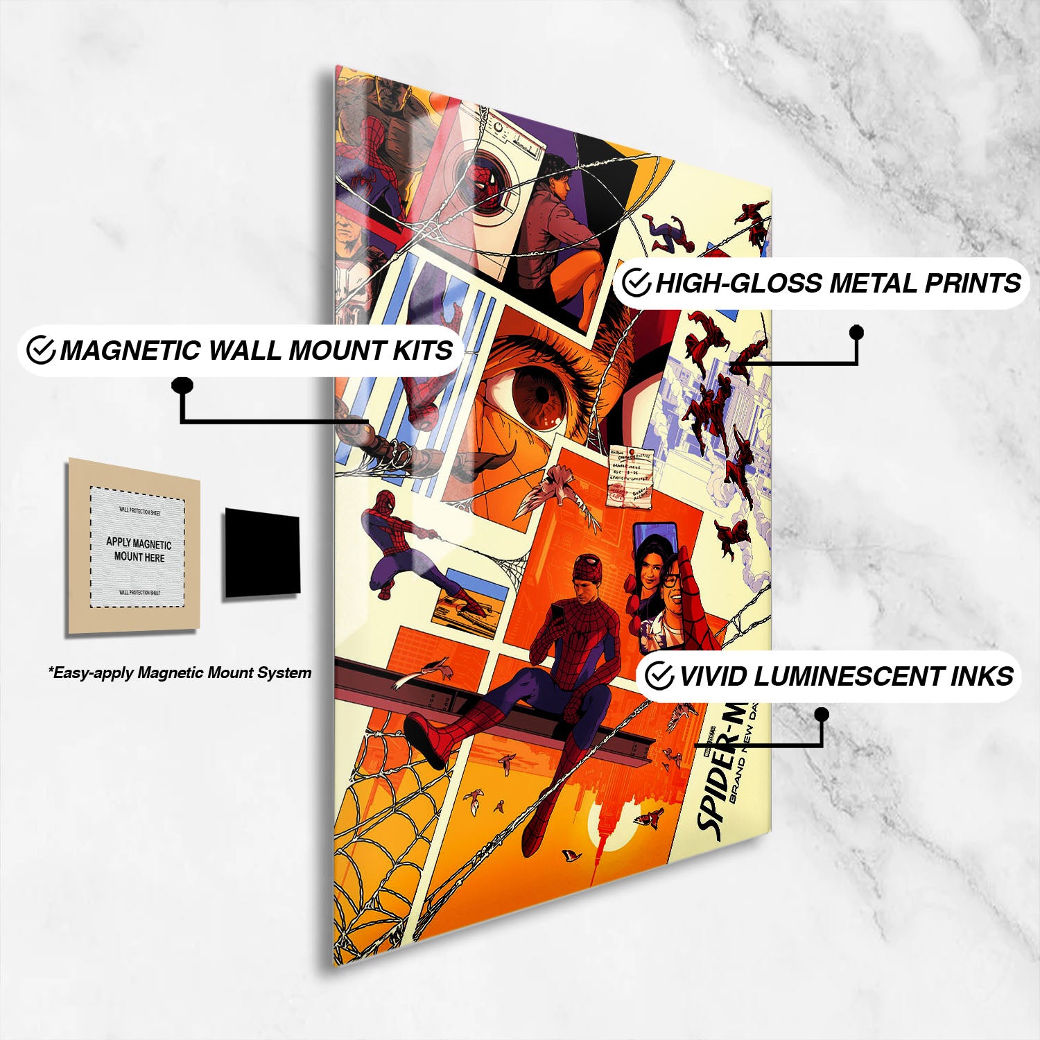 Flex Designs Metal Poster SpiderMan Brand New Day World 16 x 24" Home Goods - Movie 2026 Movie Metal Poster