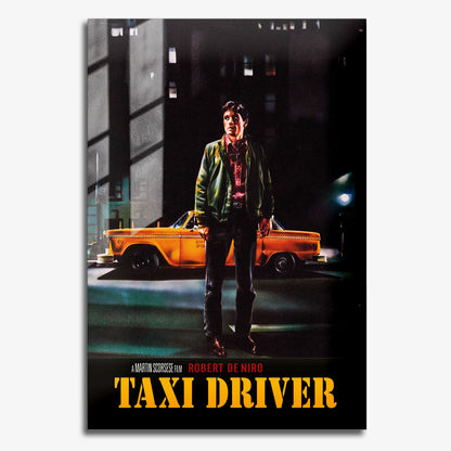 Flex Designs Metal Poster Taxi Driver Cinematic 11 x 17" Home Goods - Movie 1976 Movie Metal Poster