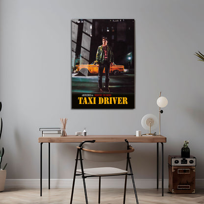 Flex Designs Metal Poster Taxi Driver Cinematic 5 x 7" Home Goods - Movie 1976 Movie Metal Poster