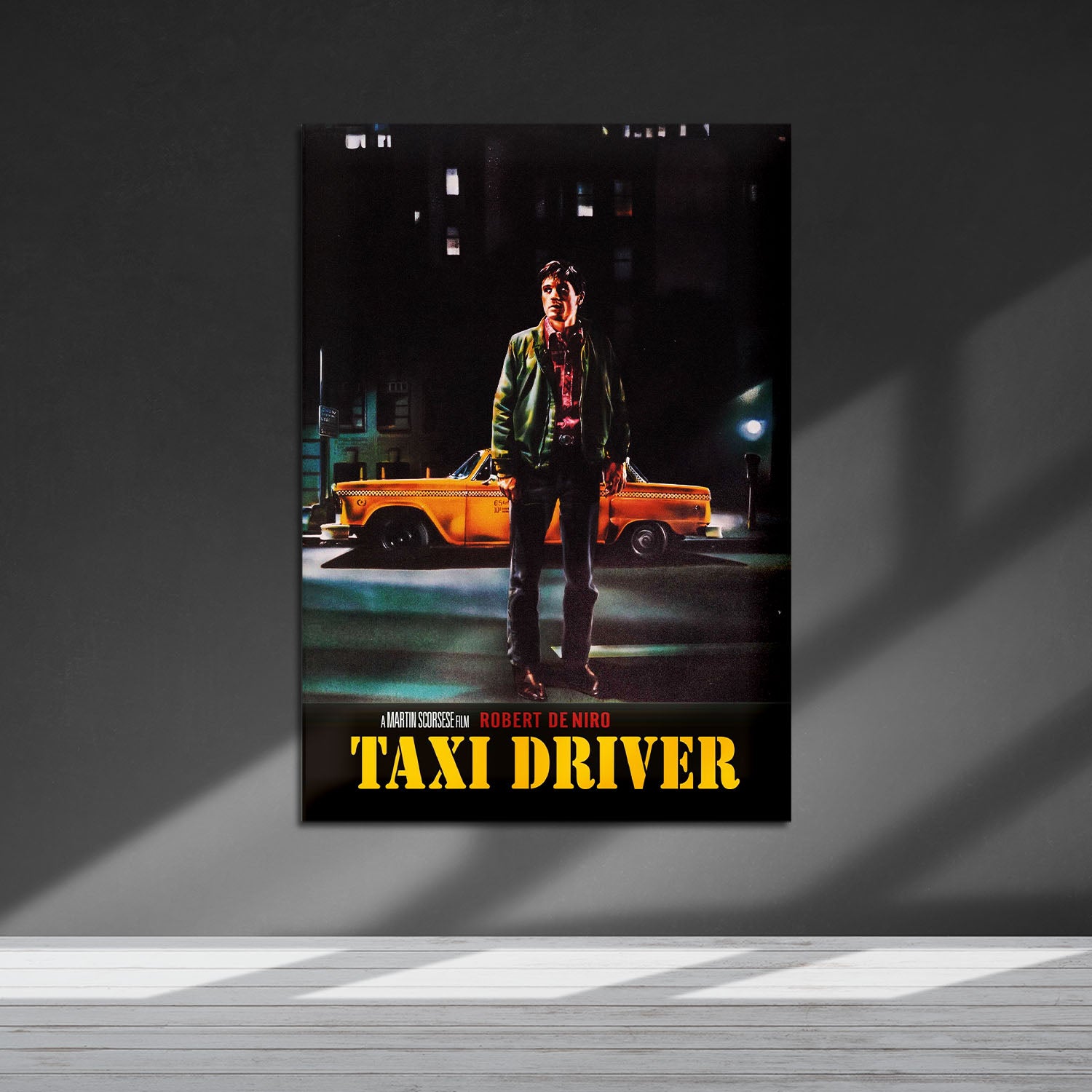 Flex Designs Metal Poster Taxi Driver Cinematic 5 x 7" Home Goods - Movie 1976 Movie Metal Poster