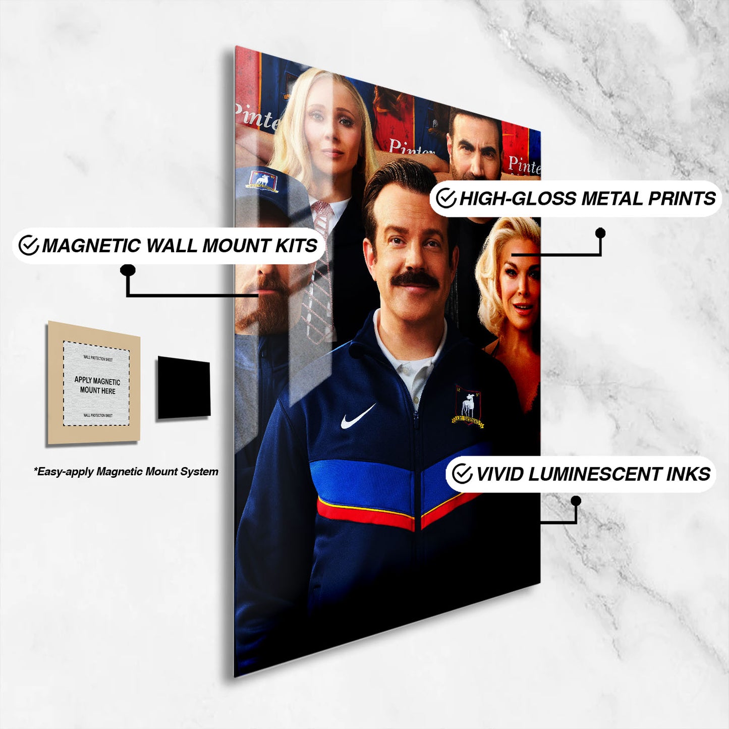 Flex Designs Metal Poster Ted Lasso Cover 16 x 24" Home Goods - TV show 2020 TV show Metal Poster