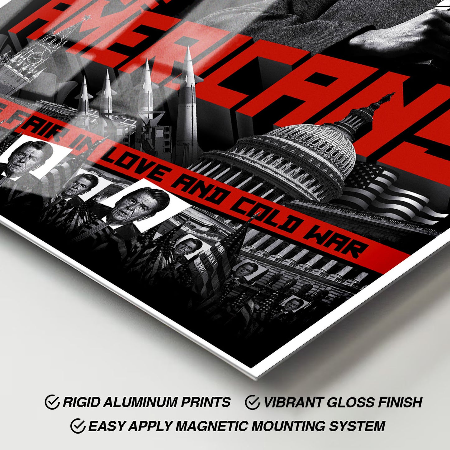 Flex Designs Metal Poster The Americans Noir 11 x 17" Home Goods - TV show 2013 TV show Metal Poster