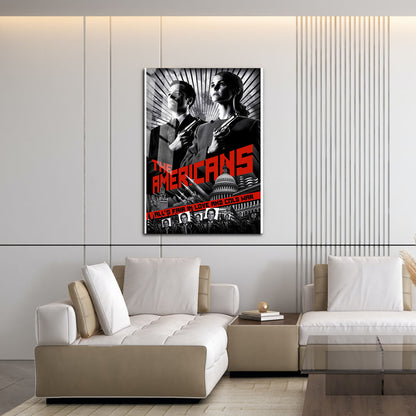 Flex Designs Metal Poster The Americans Noir 16 x 24" Home Goods - TV show 2013 TV show Metal Poster