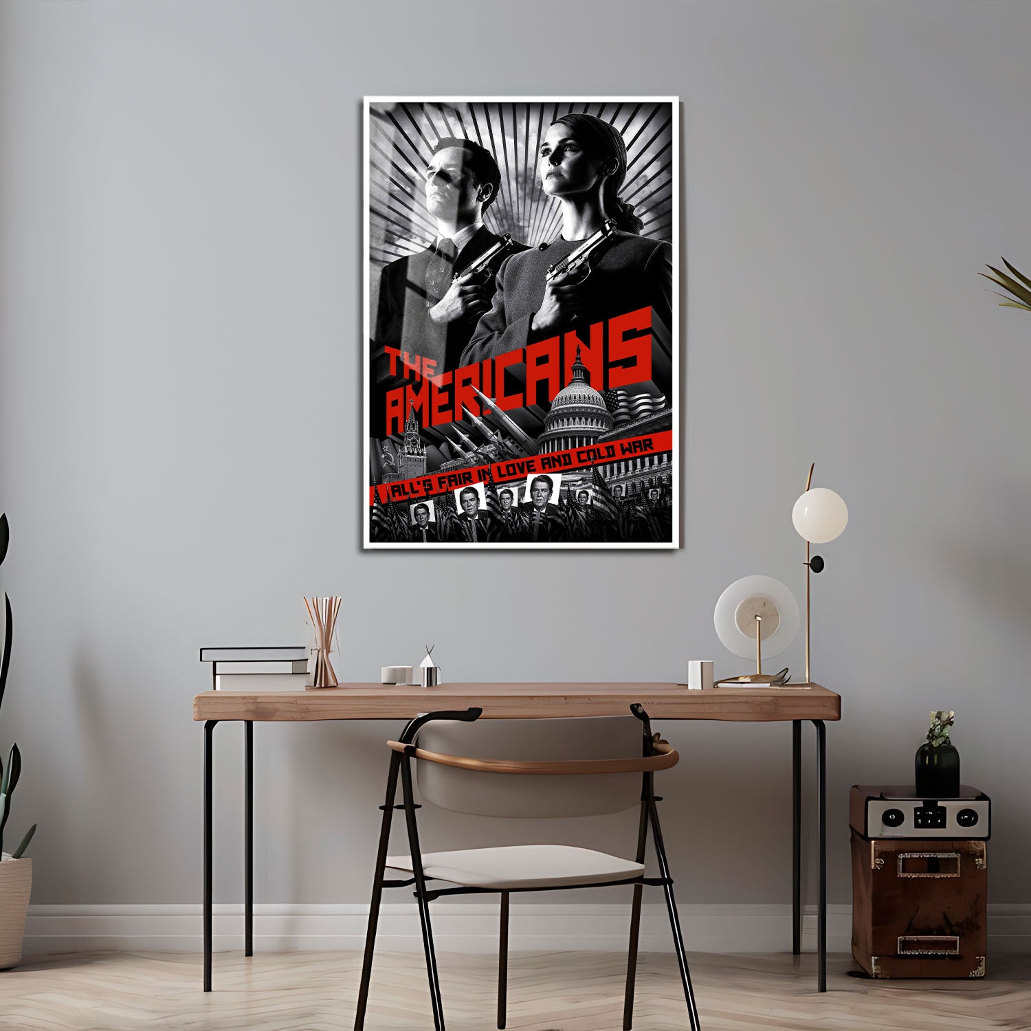 Flex Designs Metal Poster The Americans Noir 5 x 7" Home Goods - TV show 2013 TV show Metal Poster