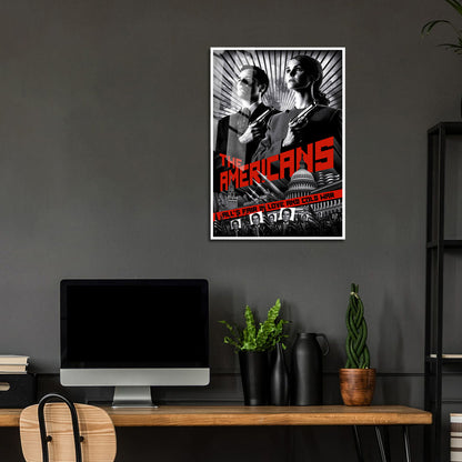 Flex Designs Metal Poster The Americans Noir 24 x 36" Home Goods - TV show 2013 TV show Metal Poster