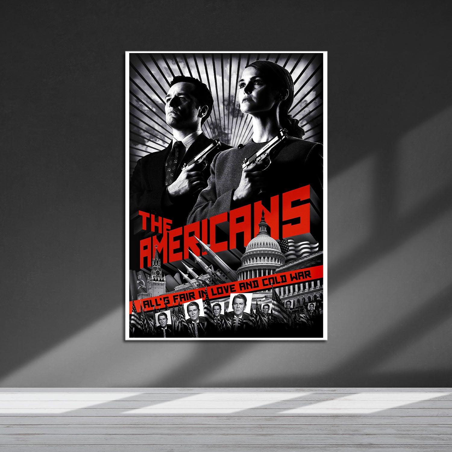 Flex Designs Metal Poster The Americans Noir 5 x 7" Home Goods - TV show 2013 TV show Metal Poster