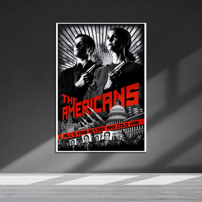 Flex Designs Metal Poster The Americans Noir 5 x 7" Home Goods - TV show 2013 TV show Metal Poster
