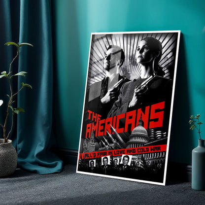 Flex Designs Metal Poster The Americans Noir 24 x 36" Home Goods - TV show 2013 TV show Metal Poster