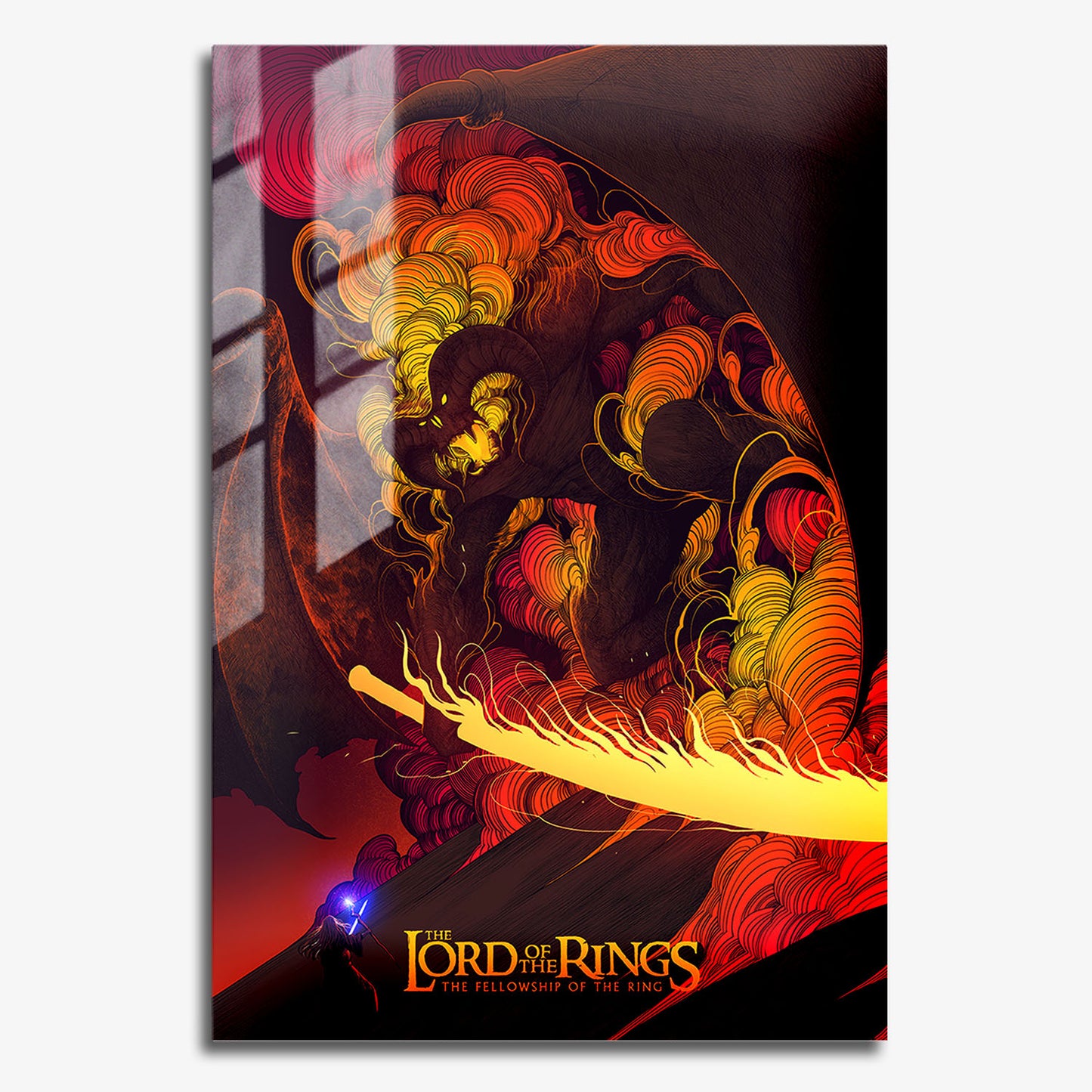 Flex Designs Metal Poster The Lord of the Rings The Fellowship of the Ring Neon 11 x 17" Home Goods - Movie 2001 Movie Metal Poster