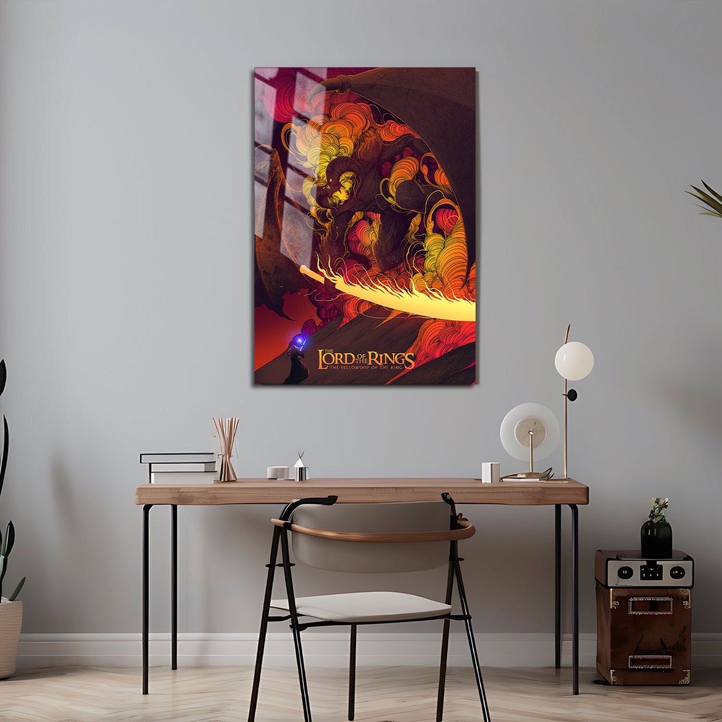 Flex Designs Metal Poster The Lord of the Rings The Fellowship of the Ring Neon 5 x 7" Home Goods - Movie 2001 Movie Metal Poster