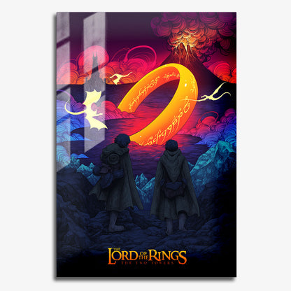 Flex Designs Metal Poster The Lord of the Rings The Two Towers Neon 11 x 17" Home Goods - Movie 2002 Movie Metal Poster