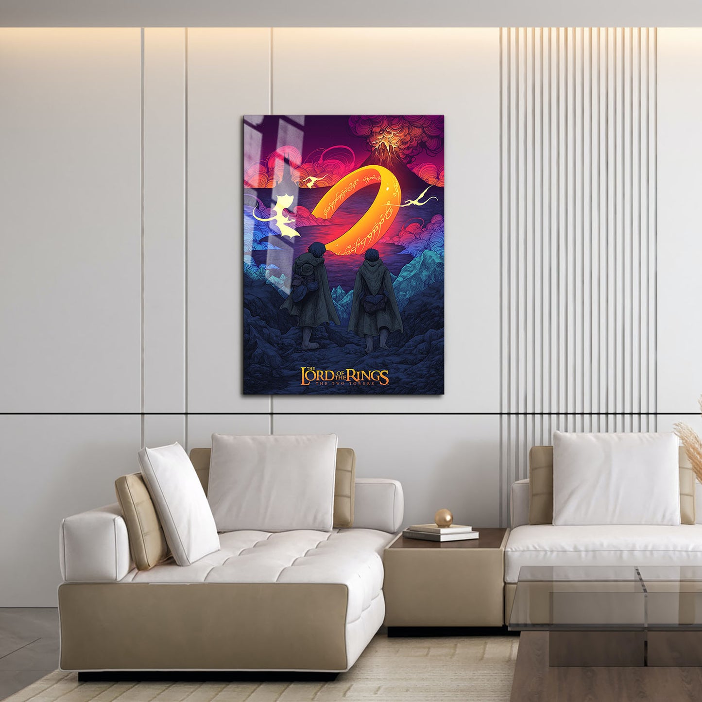 Flex Designs Metal Poster The Lord of the Rings The Two Towers Neon 16 x 24" Home Goods - Movie 2002 Movie Metal Poster