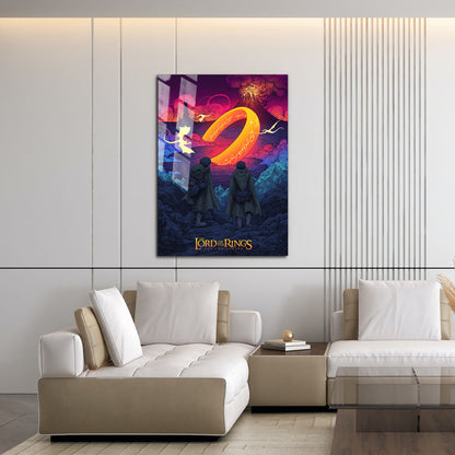 Flex Designs Metal Poster The Lord of the Rings The Two Towers Neon 16 x 24" Home Goods - Movie 2002 Movie Metal Poster