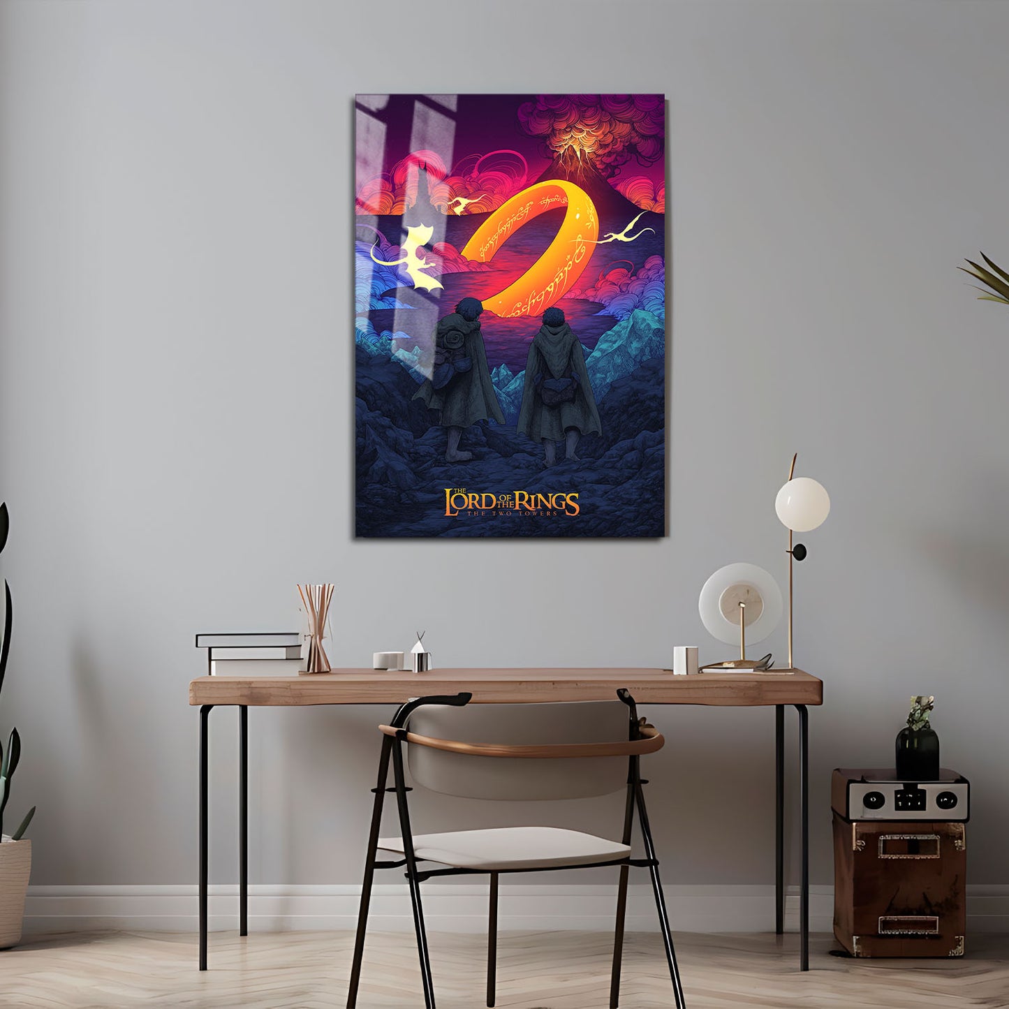 Flex Designs Metal Poster The Lord of the Rings The Two Towers Neon 5 x 7" Home Goods - Movie 2002 Movie Metal Poster
