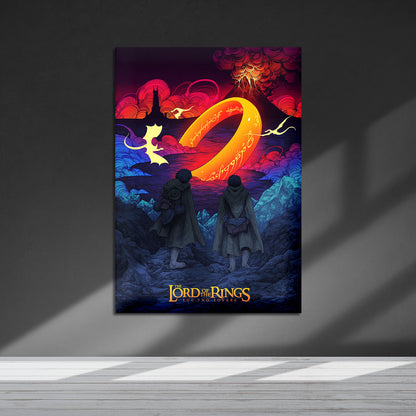 Flex Designs Metal Poster The Lord of the Rings The Two Towers Neon 5 x 7" Home Goods - Movie 2002 Movie Metal Poster