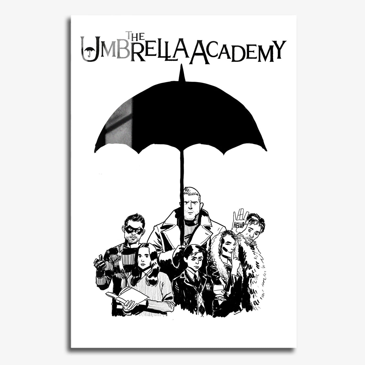 Flex Designs Metal Poster The Umbrella Academy Cartoon 11 x 17" Home Goods - TV show 2019 TV show Metal Poster