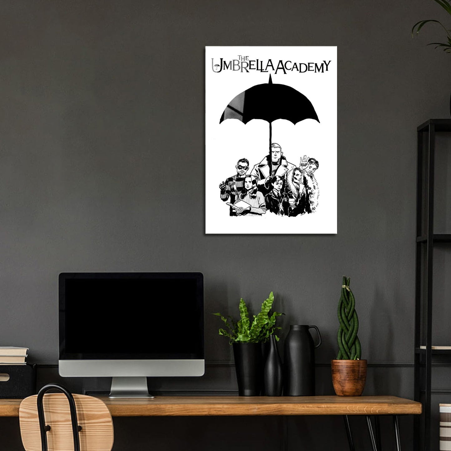 Flex Designs Metal Poster The Umbrella Academy Cartoon 24 x 36" Home Goods - TV show 2019 TV show Metal Poster