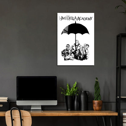 Flex Designs Metal Poster The Umbrella Academy Cartoon 24 x 36" Home Goods - TV show 2019 TV show Metal Poster