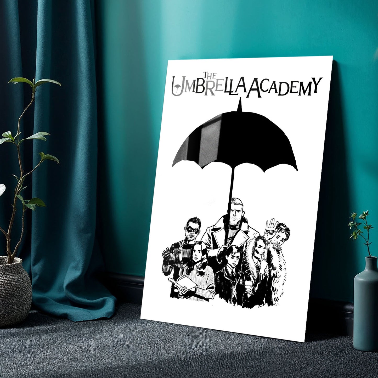 Flex Designs Metal Poster The Umbrella Academy Cartoon 24 x 36" Home Goods - TV show 2019 TV show Metal Poster