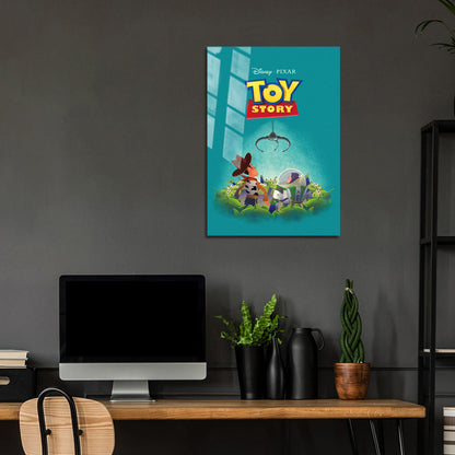 Flex Designs Metal Poster Toy Story Cartoon 24 x 36" Home Goods - Movie 1995 Movie Metal Poster