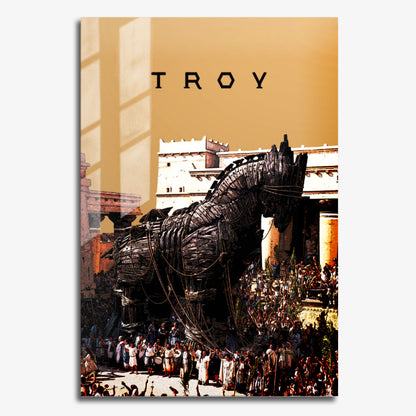 Flex Designs Metal Poster Troy Theatrical 11 x 17" Home Goods - Movie 2004 Movie Metal Poster