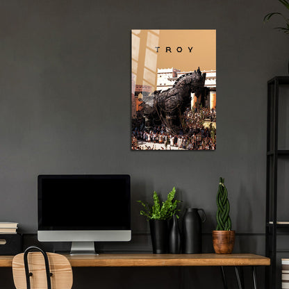 Flex Designs Metal Poster Troy Theatrical 24 x 36" Home Goods - Movie 2004 Movie Metal Poster