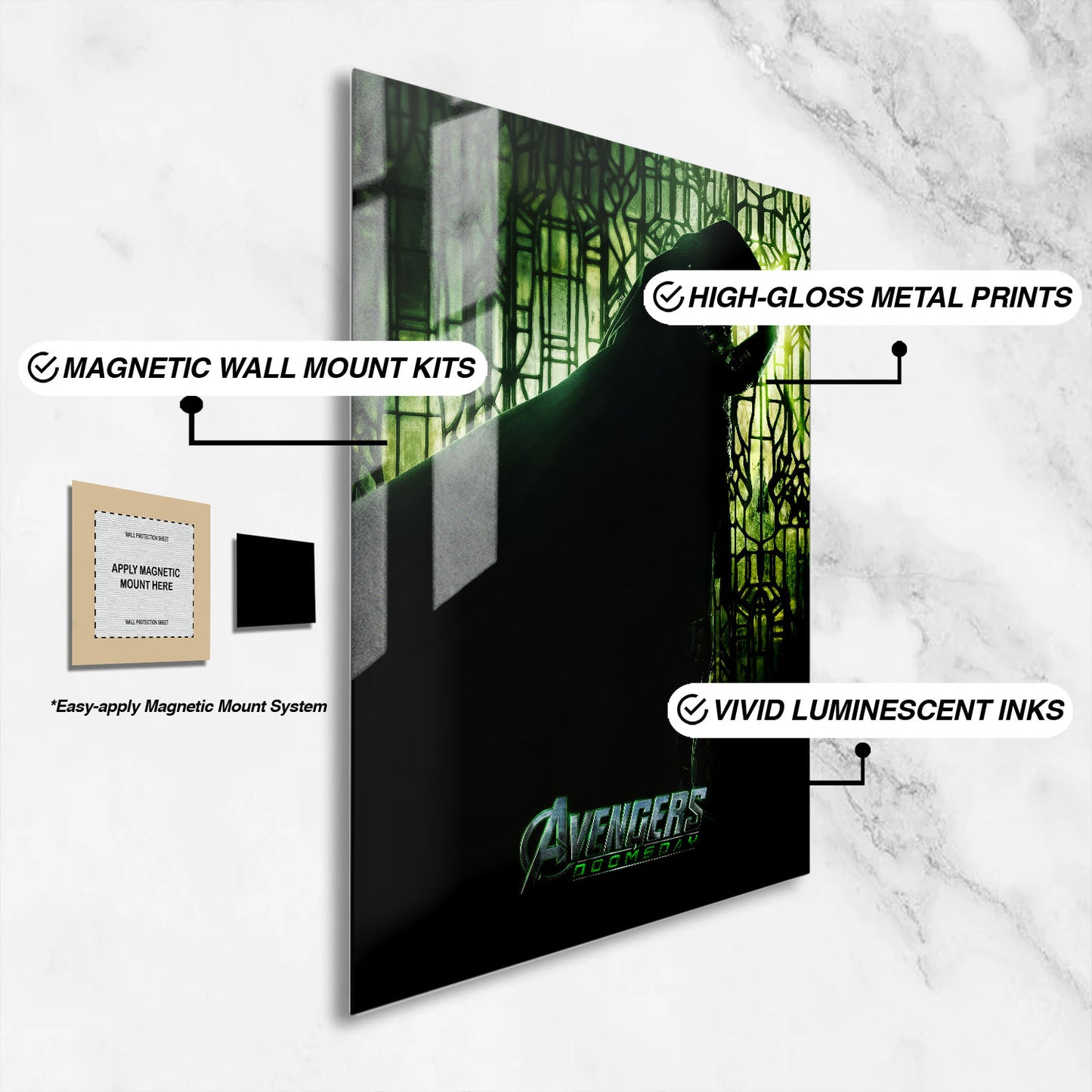 Flex Designs Metal Poster Avengers Doomsday Dr Doom Aura 16 x 24" Home Goods - Movie 2026 Movie Metal Poster