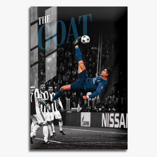 Flex Designs Metal Poster Cristiano Ronaldo Bicycle Kick 11 x 17" Home Goods - Sports  Metal Poster