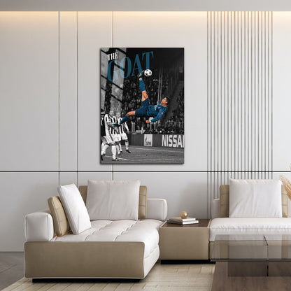Flex Designs Metal Poster Cristiano Ronaldo Bicycle Kick 16 x 24" Home Goods - Sports  Metal Poster