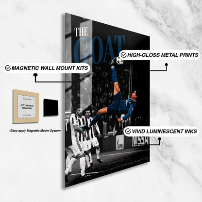 Flex Designs Metal Poster Cristiano Ronaldo Bicycle Kick 16 x 24" Home Goods - Sports  Metal Poster